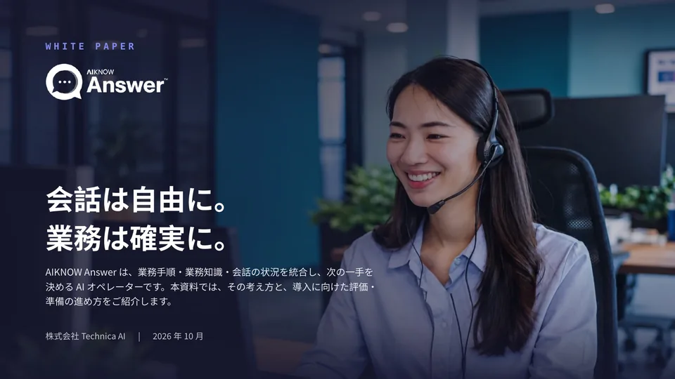 AIKNOW Answer ホワイトペーパーの表紙