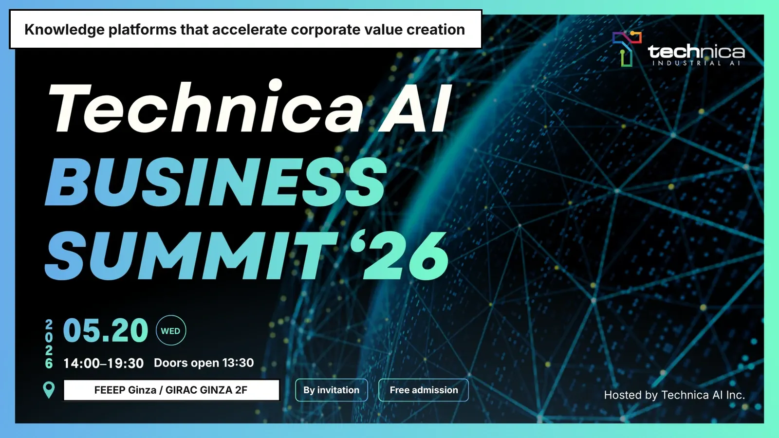 Technica AI Business Summit 2026 (20/05/2026; tham dự theo thư mời, miễn phí)